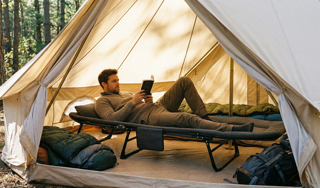 łóżko turystyczne składane