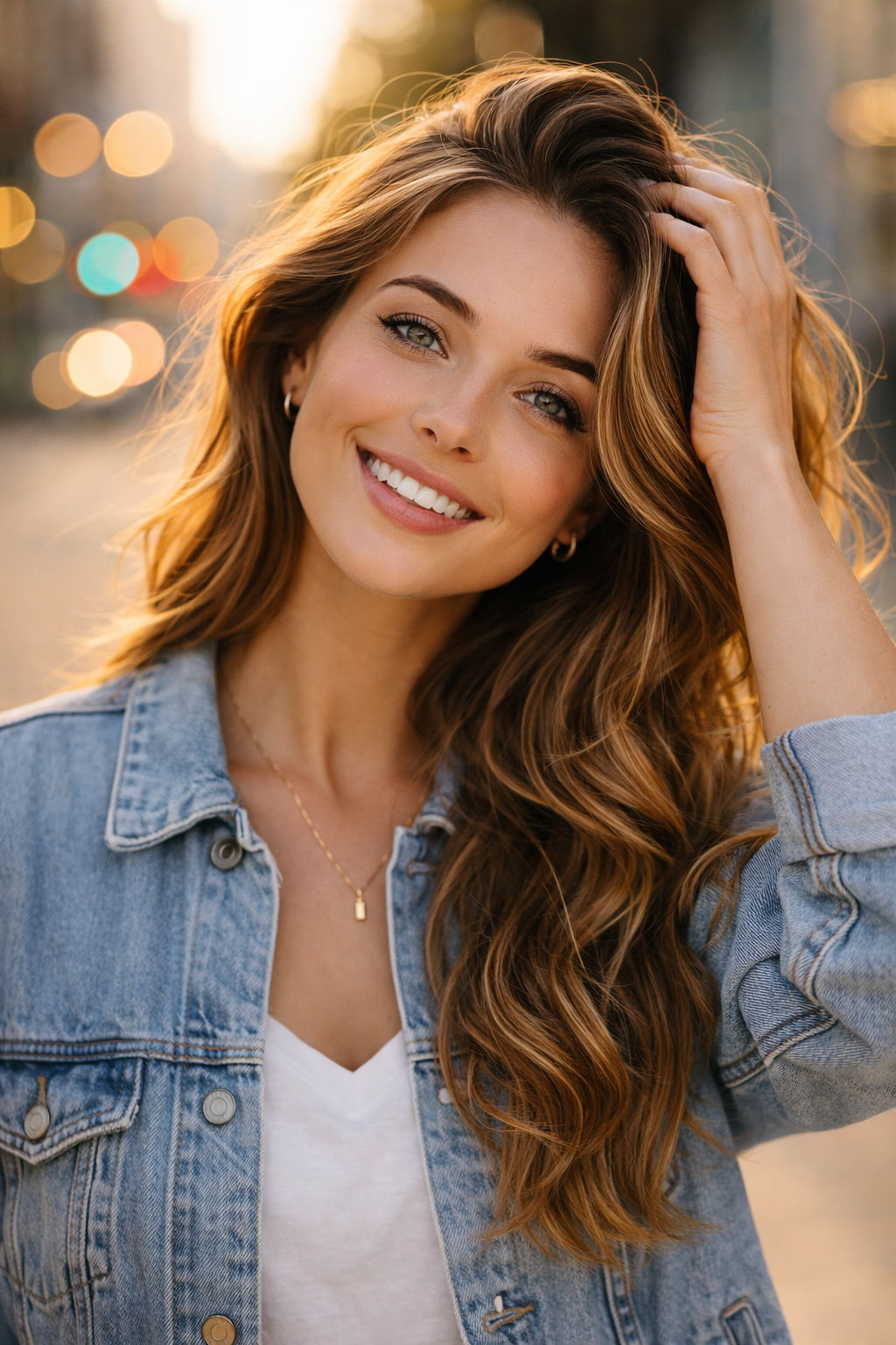 kobieta z pięknymi włosami